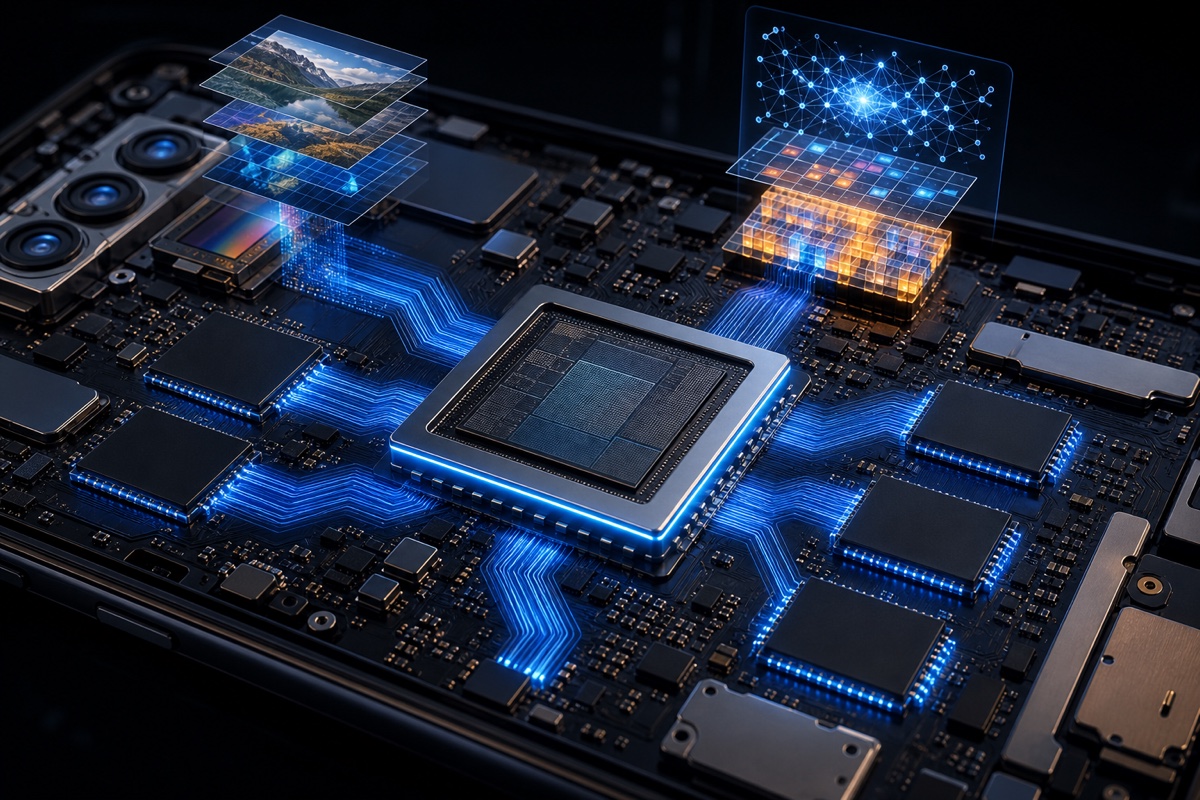 旗舰SoC与LPDDR6高带宽内存协同示意图